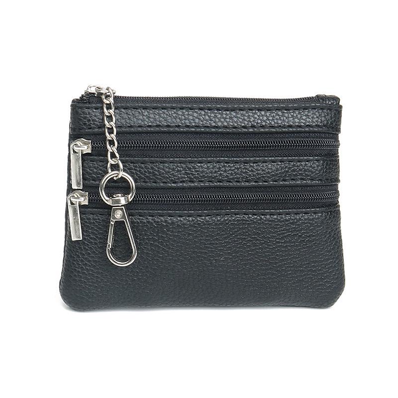 Fashion Zipper Keychain Mini Wallet Coin & Card Holder for Ladies