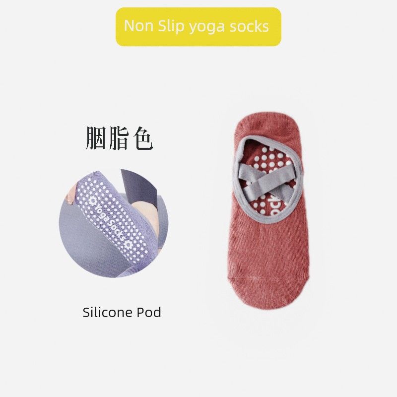 

Yoga Socks Children s Professional Non Slip Pilates Special Indoor Sports Fitness Socks Dance Floor Cotton Socks Spring and Autumn Rouge color