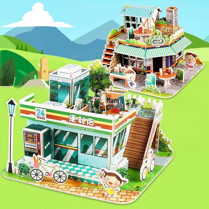 3D Puzzle DIY Handmade Dollhouse - Educational Toy for Kids & Parent-Child Interaction