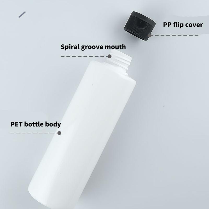4pcs Portable 250ml Refillable Plastic Bottles Cosmetic Containersfor Shampoo Conditioner Makeup Remover Leak Proof