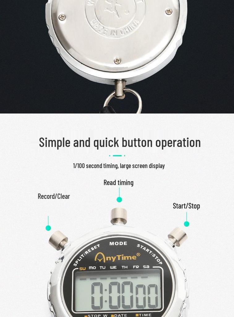 A-203 Multifunctional Stopwatch for Student Competitions, Running, Sports Events, Referee Timing, Track and Field Coaching