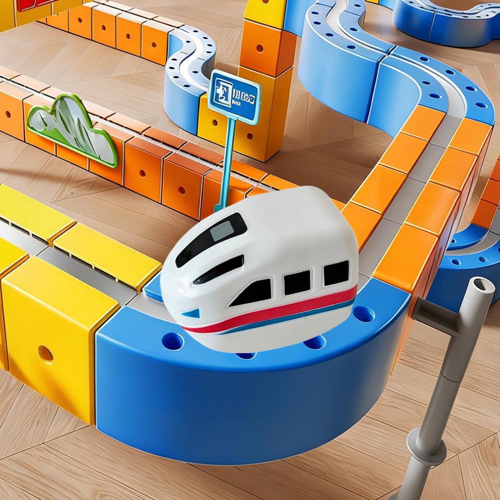Versatile Magnetic Assembled Rail Car Front Toy Children's Educational Electric Track Car Toys Building Tracks Cube Rails Toys