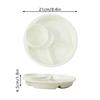 1Pcs Round Fruit Salad Plate Kitchen Breakfast Snack Dip Tray Dinner Plates Food Dishes Cake Dessert Tray Kitchen Tableware