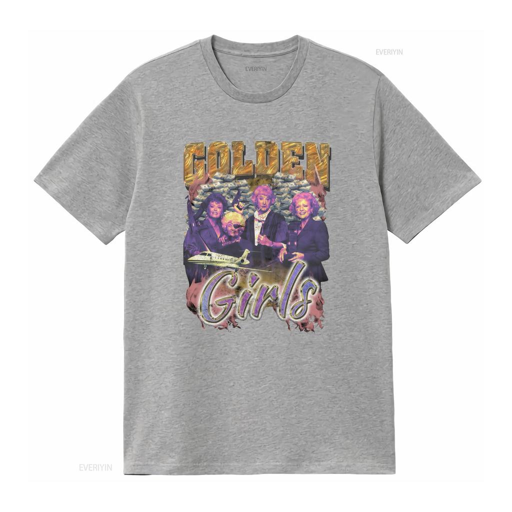 Retro Vintage Funny Gangster Golden Girls Print Casual Streetwear T Shirt vintage Washed fashion Breathable designer clothes
