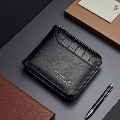 Men's Wallet, Fashionable Multi-Functional Zipper Design with Multiple Card Slots for Easy Organization and Storage - Perfect Gift for Couples