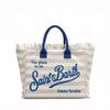 Straw Mat Beach Bag Fringed Handbag Canvas Denim Tote Bag Travel Versatile Large-capacity Handbag