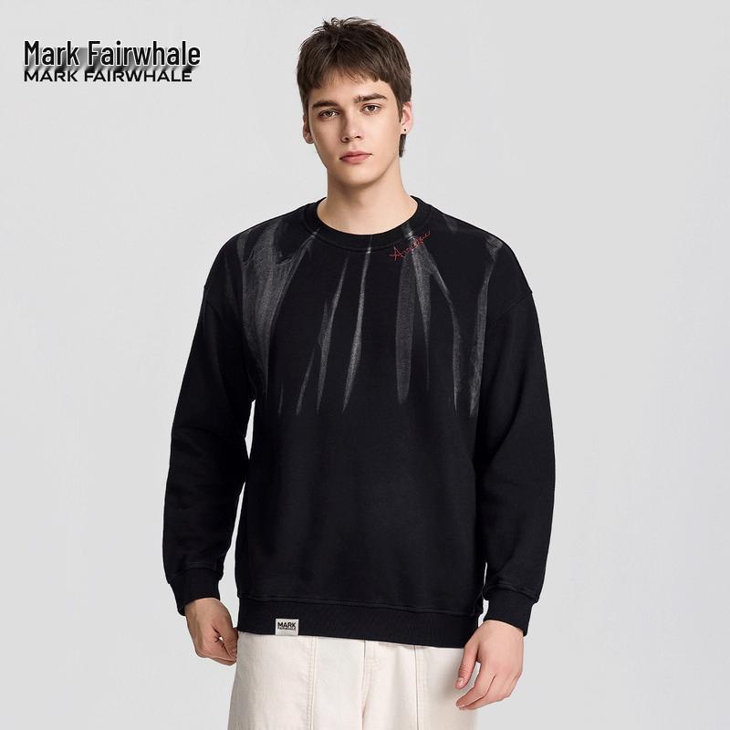 

Мужской пуловер с вышивкой в американском ретро-стиле с круглым вырезом от Mark Huafei 2XL