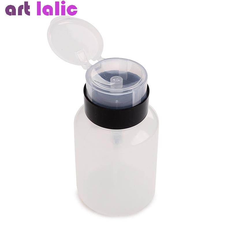 Bottiglie Ricaricabili da 220ml Dispenser a Pompa Smalto per Unghie Gel Rimuovi Smalto Detergente Bottiglia Vuota per Liquidi Acetone Strumenti per il Trucco
