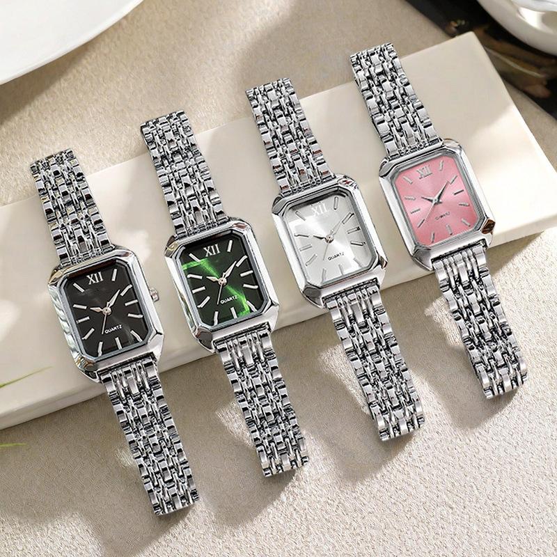 Chain Type Square Watch, Schoolgirl Style, Niche, Retro, Simple, Light Luxury, High-End Sense Steel Strap Watch, Ladies