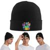 Geometry Dash Warm Knitted Cap Winter Knit Bonnet Hat Skullies Beanies Hip Hop Caps for Unisex