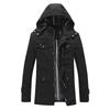 Autumn and Winter New Style Washed Cotton Thin Jacket Men's European and American Fashion Hooded Jacket Windbreaker for Men