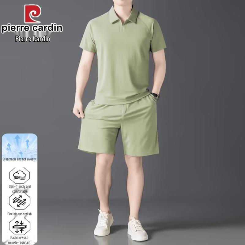Pierre Cardin Men s Mercerized Cotton Polo T-shirt & Shorts Set 52