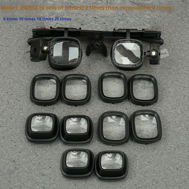 

Magnifying Glass with Light Magnifier with Led Light Glasses Style Head Mounted 24X with Multiple Sets of Lenses