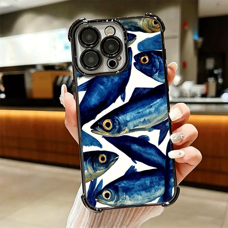 Discounted Salted Fish Plating Phone Case For Iphone 16 17 Pro Max Air 16E 14 15 Plus 12 13 Mini Anti-Fall Airabag Cover