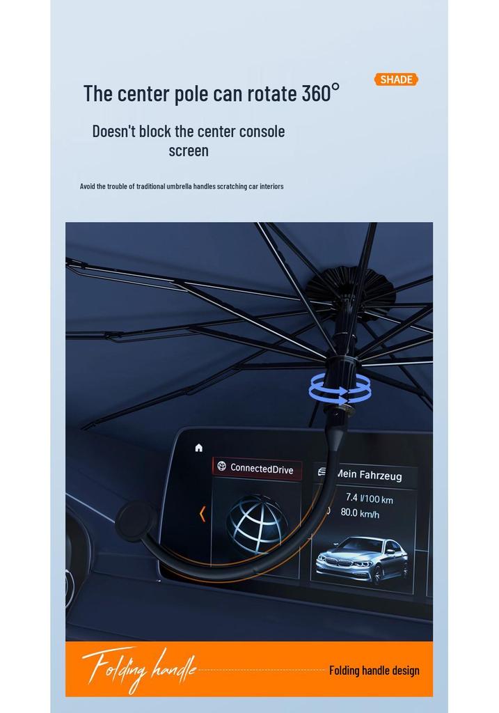 Foldable Laser Umbrella Car Sunshade – Heat Insulation Windshield Curtain
