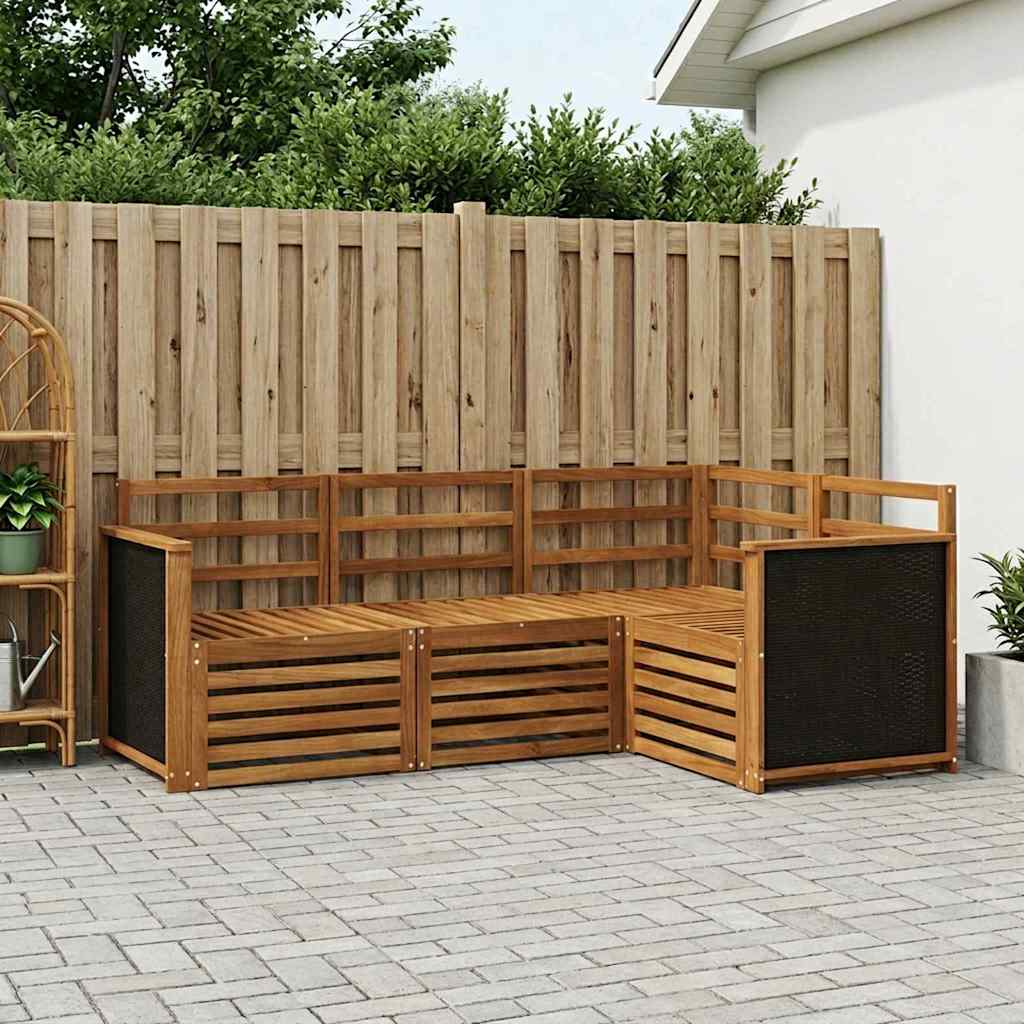 Outdoor Sofa Set 4 pcs Solid Acacia Wood