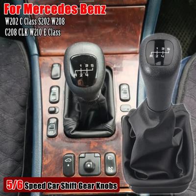 High Quality Manual 5 6 Speed Gear Shift Knob Lever Handle For Mercedes Benz W202 C Class S202 W208 C208 CLK W210 E Car-styling