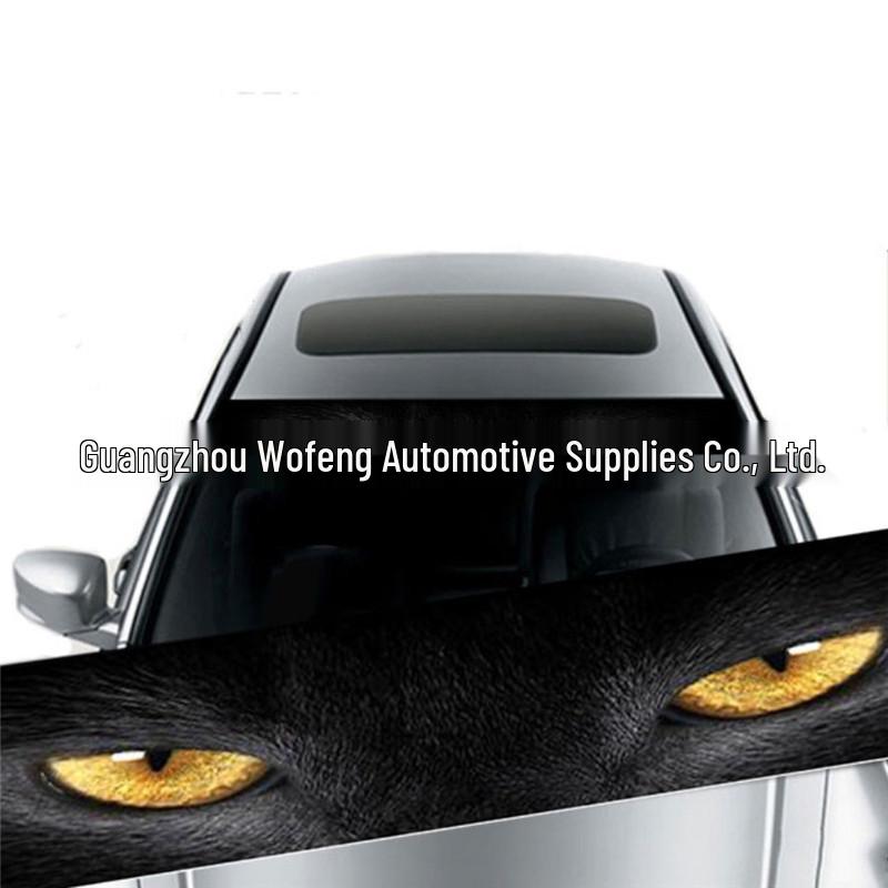 A194 3D Katzenaugen Stereoskopischer Auto Windschutzscheiben- und Heckscheiben-Sonnenschutzaufkleber