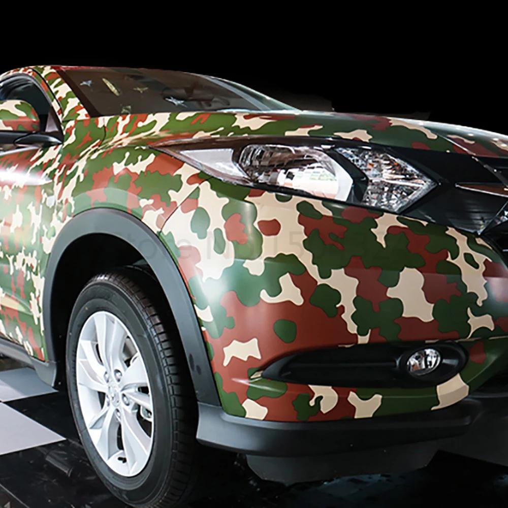 50*200cm Car Camo Sticker Camouflage Army Military Green Vinyl Wrap Film Air Bubble Free Auto Body Decoration Decal Accessories