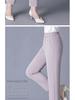 Women's Lightweight Ice Silk High-Waist Casual Pants for Summer - Mid to Elderly, Loose Fit, Nine-Length