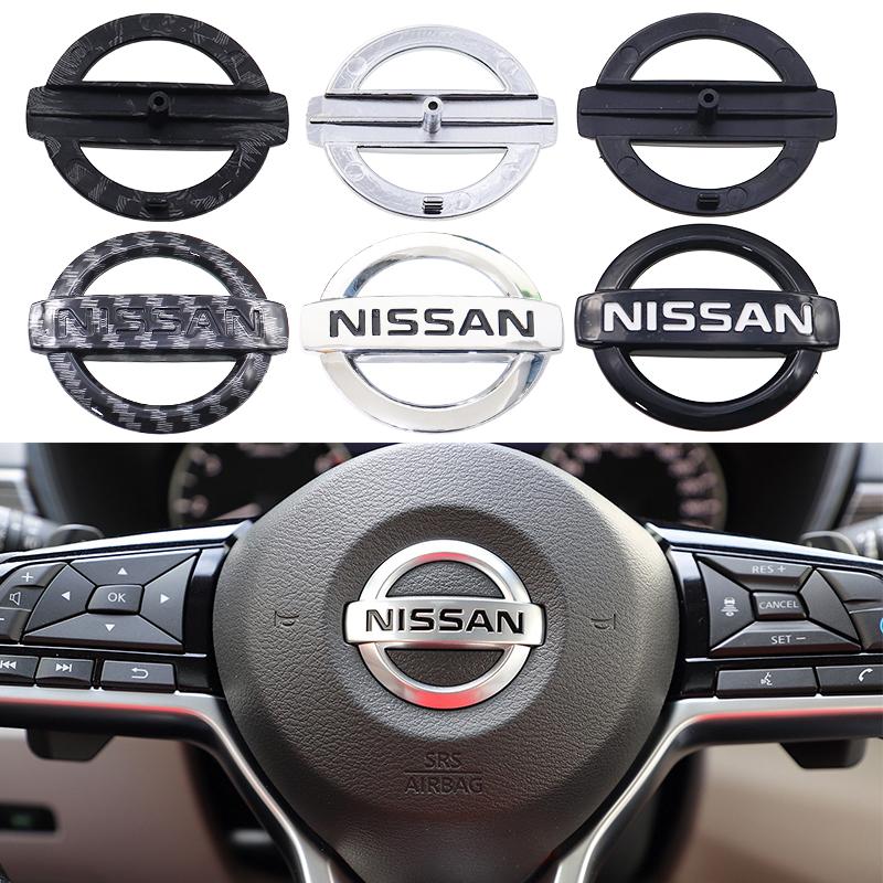 1pcs 3D 52mm 56mm Nissan Steer Wheel Emblem Sticker Car Steering Wheel Sticker Car Interior Emblem Car Accessories