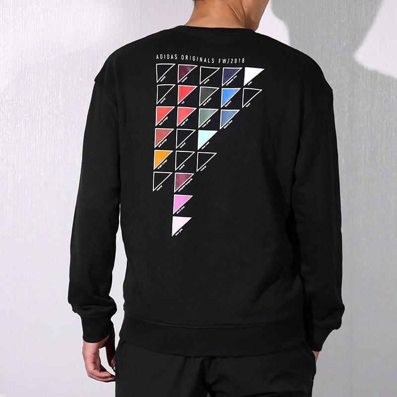 Adidas Originals Graphics Crew Neck Fashion Comfortable Sweatshirt Men Sweatshirt Black DN8043