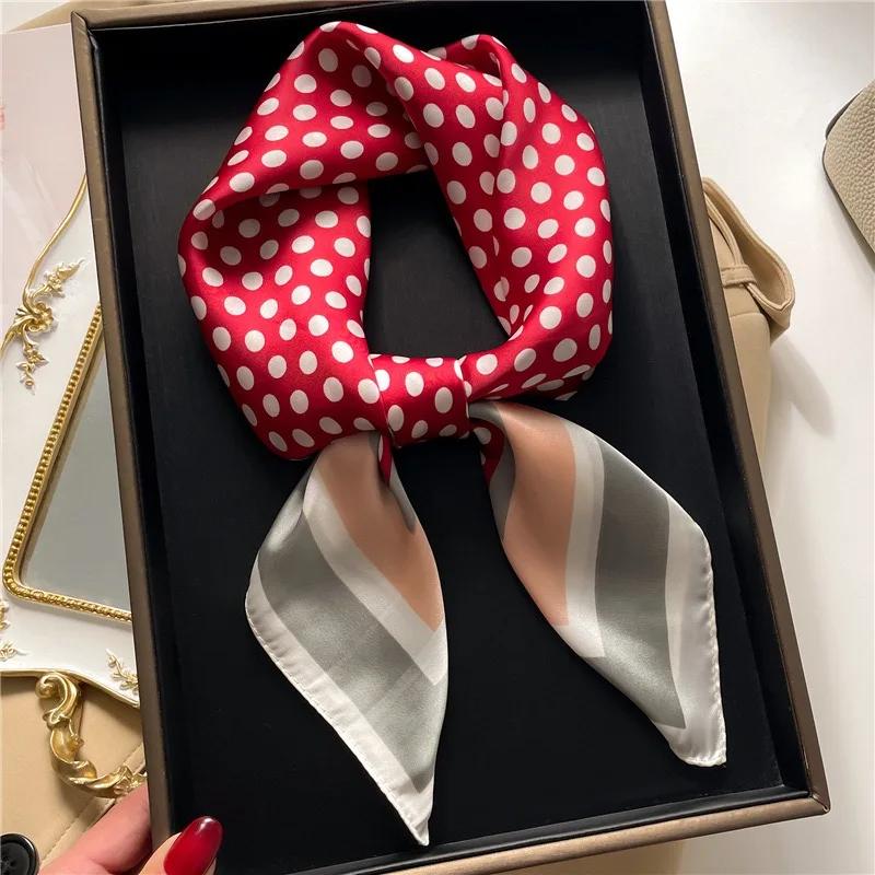 Fashion Square Scarves Women Shawl Floral Silk Silk Imitation Satin Foulard Scarf Female Bandana 70*70cm Shawls for Ladies