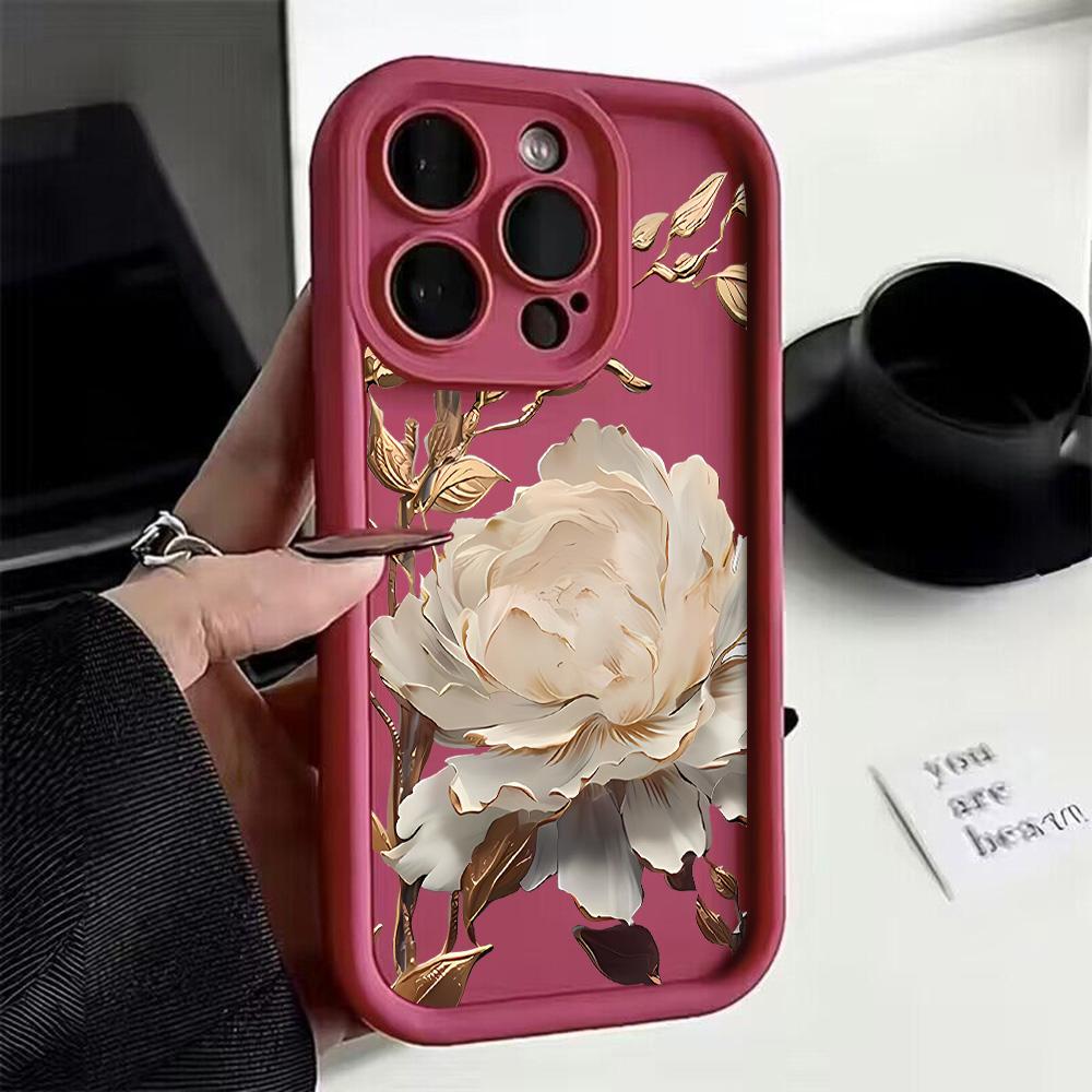 Beautiful Flower Fashion Phone Case for Samsung S25 S24 S23 S22 S21 S20 Note 20 FE Plus Ultra 4G 5G Soft Silicone TPU Cover