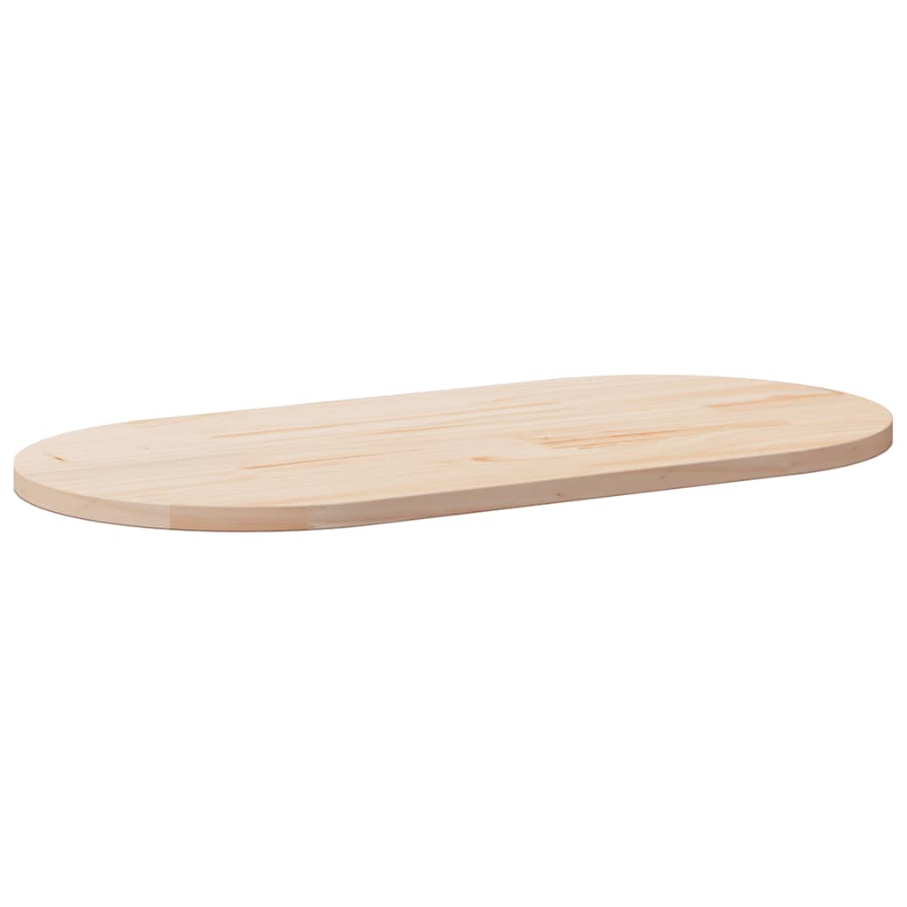 vidaXL Tischplatte 100x50x2,5 cm Massivholz Kiefer Oval