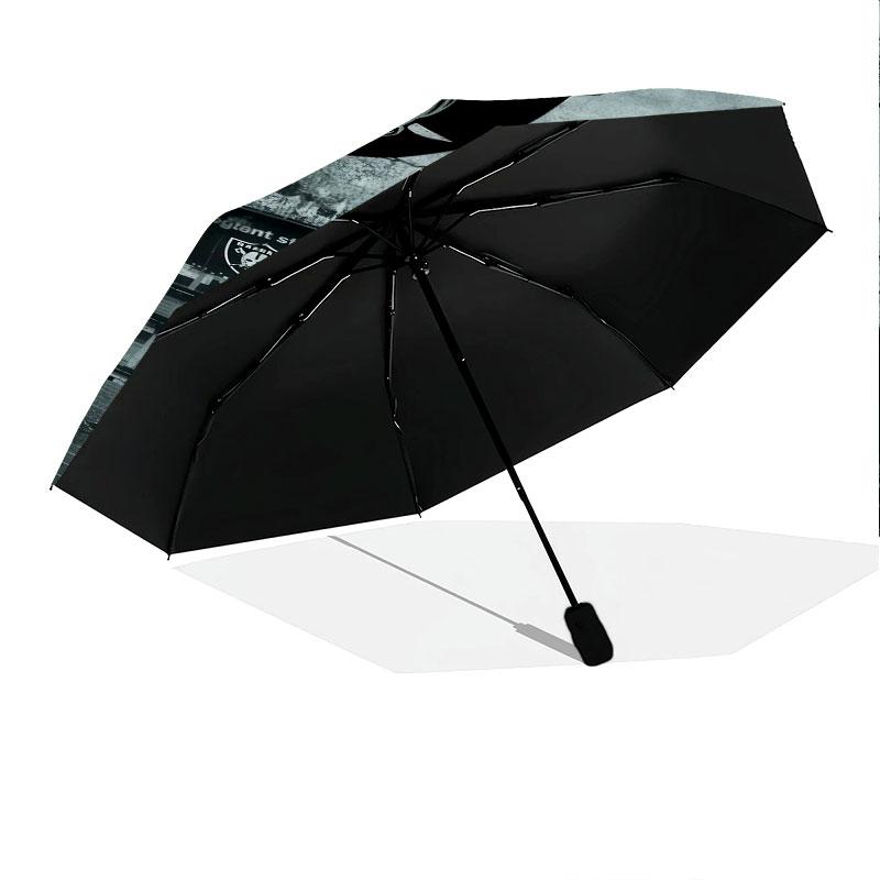 Las Vegas Raiders pattern, automatic folding umbrella, portable and foldable design, 8 ribs, a Christmas or birthday gift.