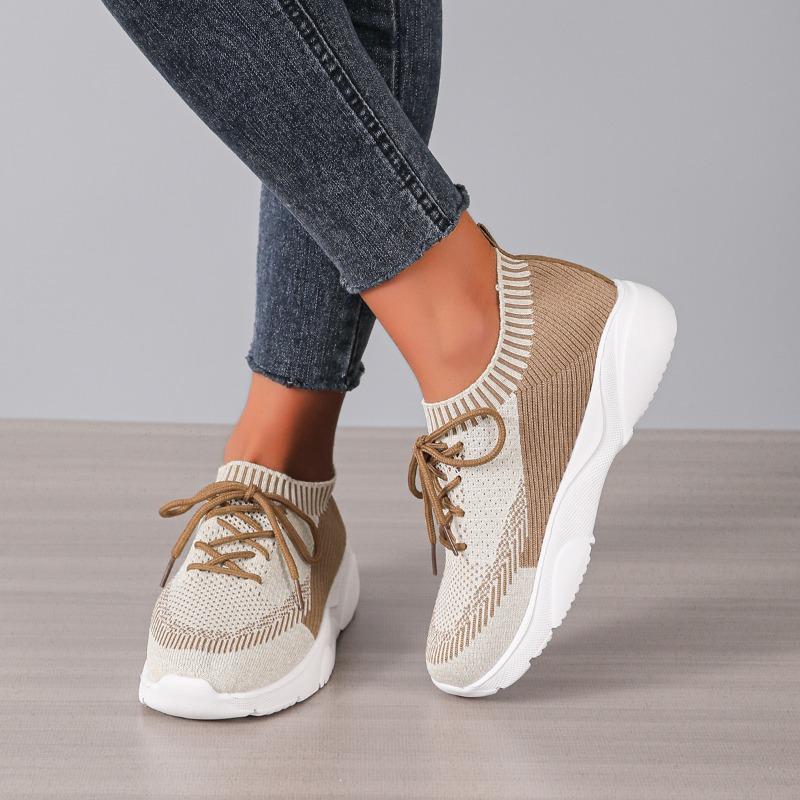 Breathable Platform Sneakers Women Fashion Non-Slip Sports Ladies Comfortable Slip-On Flat Heel Casual Shoes