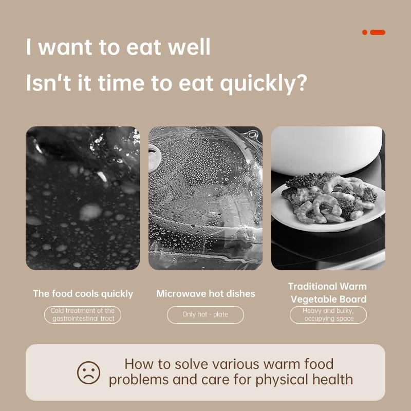 Elektrisches Warmhaltetablett mit einstellbarer Temperatur, faltbarer Speisenwärmer aus Silikon, schnelles Aufheizen für Buffets zu Hause, Restaurants