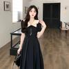 2026 summer double-layer naval collar academy style short-sleeved long dress children large size fat student age-reducing dress