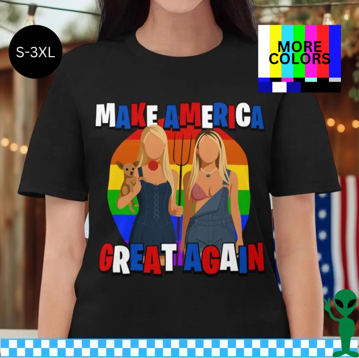 

MAGA Parody Shirt Paris and Nicole Shirt Simple Life S-3XL Unisex Short-Sleeve L
