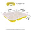 JingJingRS 950ml Multi-Compartment Disposable Meal Containers