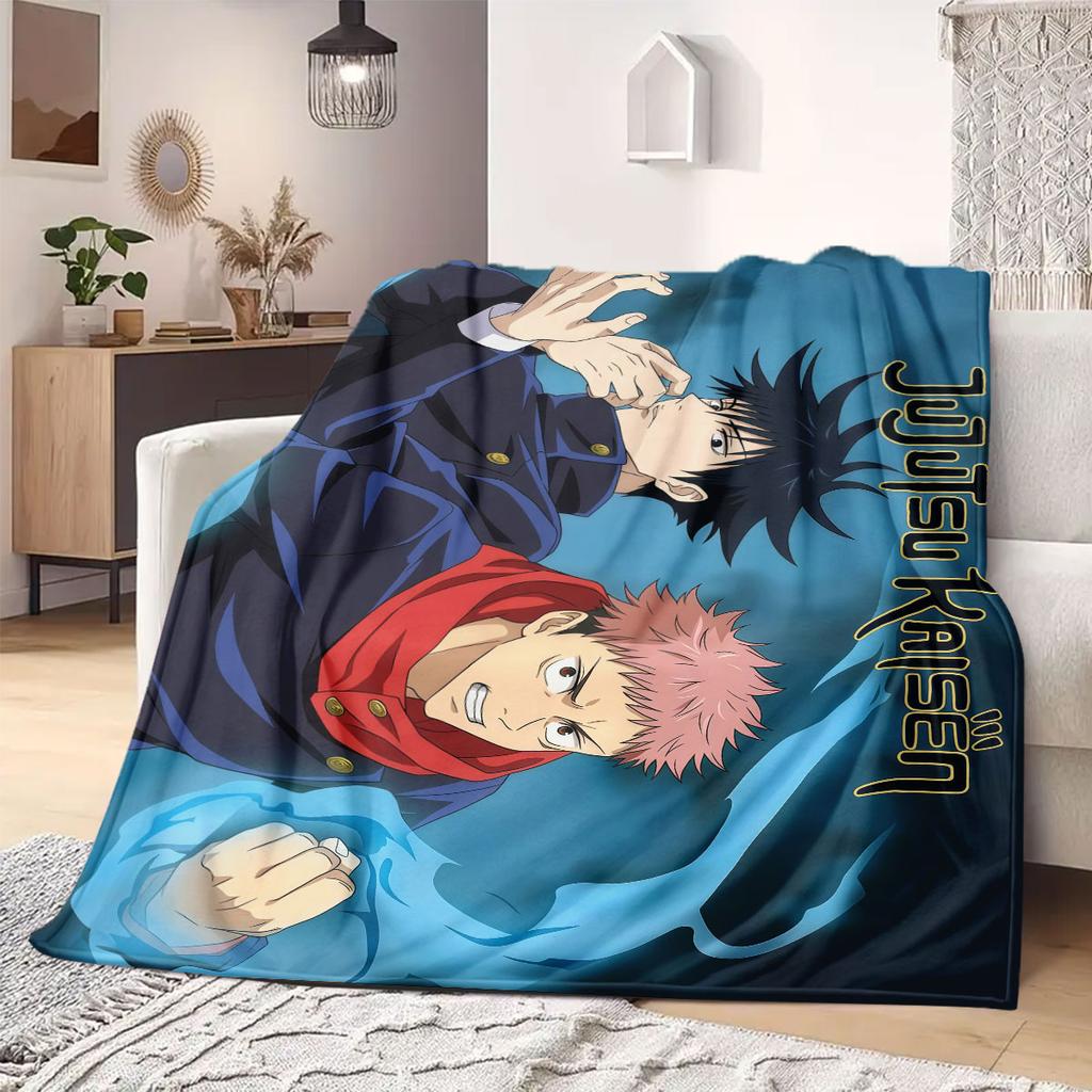 Jujutsu Anime Flannel Blanket Warm,Comfortable,Suitable for Bedrooms,Sofas,Beds,Chairs,Picnics,Travel