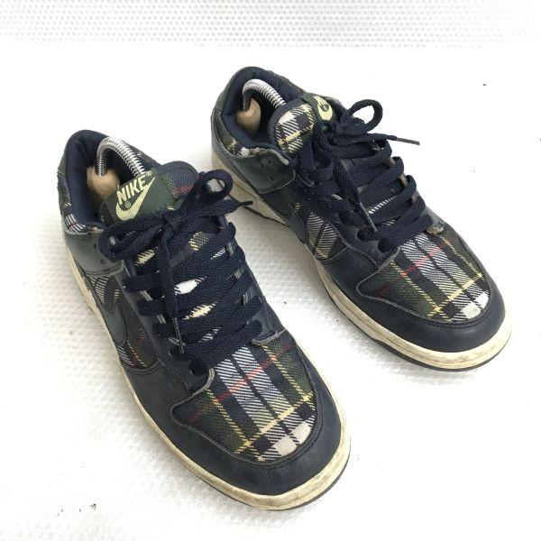 Nike Baskets DUNK LOW PREMIUM 26.0 motif à carreaux marine(UTILISÉ)