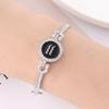 12 Zodiac Signs Bracelet for Women, Rose Gold Plated Inlaid Diamond Constellation Bangle, Fashion Couple Jewelry Gift