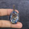 Sodalite Handmade Copper Wire Wrap Jewelry Pendant 2.21" q3S67