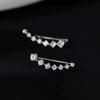 2024 Hot-Selling Hong Kong Style Zircon Earrings: Light Luxury, Niche Design for Girls