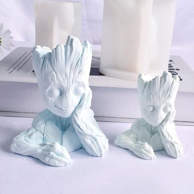 1Pc New 3D Three-dimensional Big Tree Man Candle Mold DIY Diffused Plaster Tree Man Groot Scented Candle Mold
