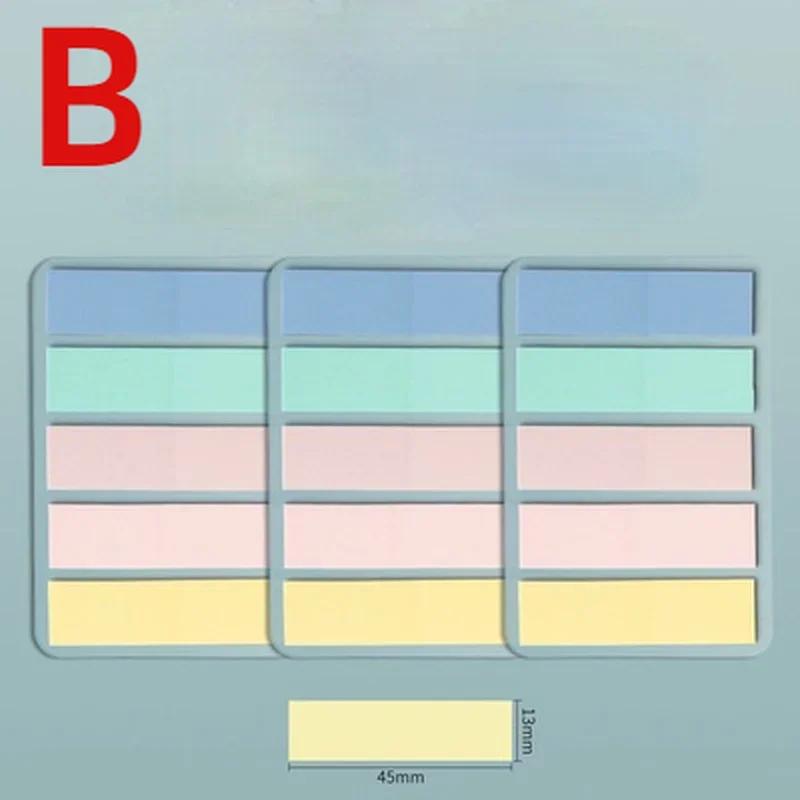 300Pcs/ 3Sheet Muticolor Convenience Sticker Index Label Sticky Note Paper School Student Write Record Memo Stationery