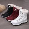 Winter Women Snow Boot High-top Waterproof Ankle Boots Ladies Thick Plus Warm Snow Hiking Boots Outdoor Cotton Shoes Sneakers