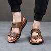 Fashion Casual Sandals for Men 2025 Summer Super Fiber Leather Casual Beach Shoes with Latex Pads for Outer Wear Non Slip