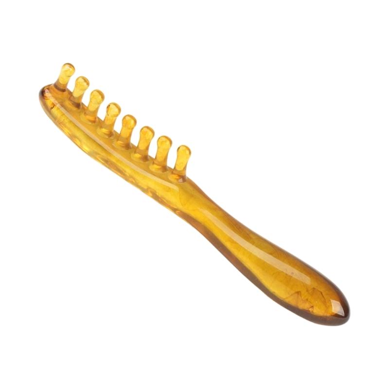 Portable Scalp Massage Comb Relieves Tension In Head Shoulders Wax Resin Headache Relief Brush