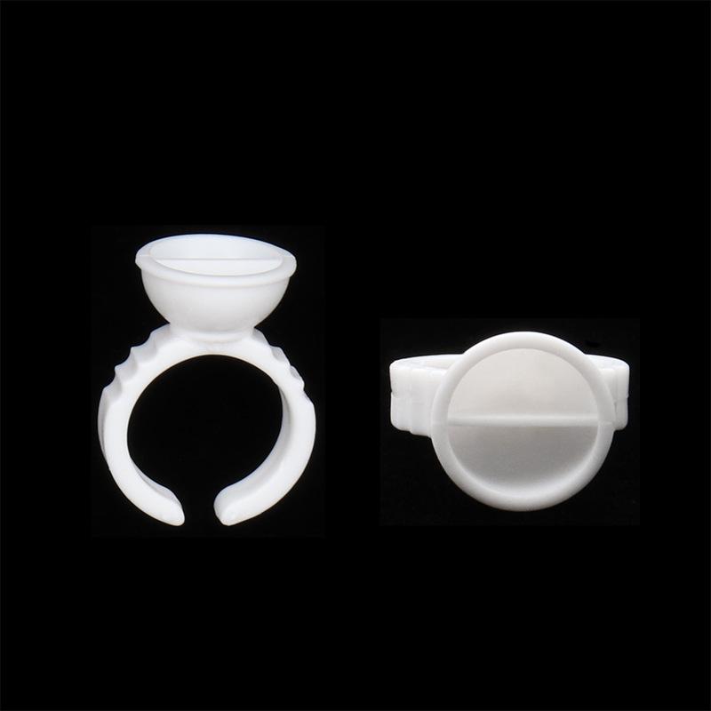 100pcs Eyelash Extension Glue Ring Cup Lash Lifting Adhesive Holder Pallet Tattoo Ink Pigment  Cups Container Makeup Tool