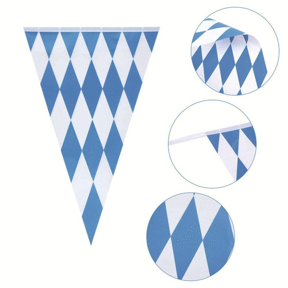 10m Bavarian Oktoberfest Banner for Party Decor Waterproof PE Bunting Perfect for Garden Porch and Event Decorations