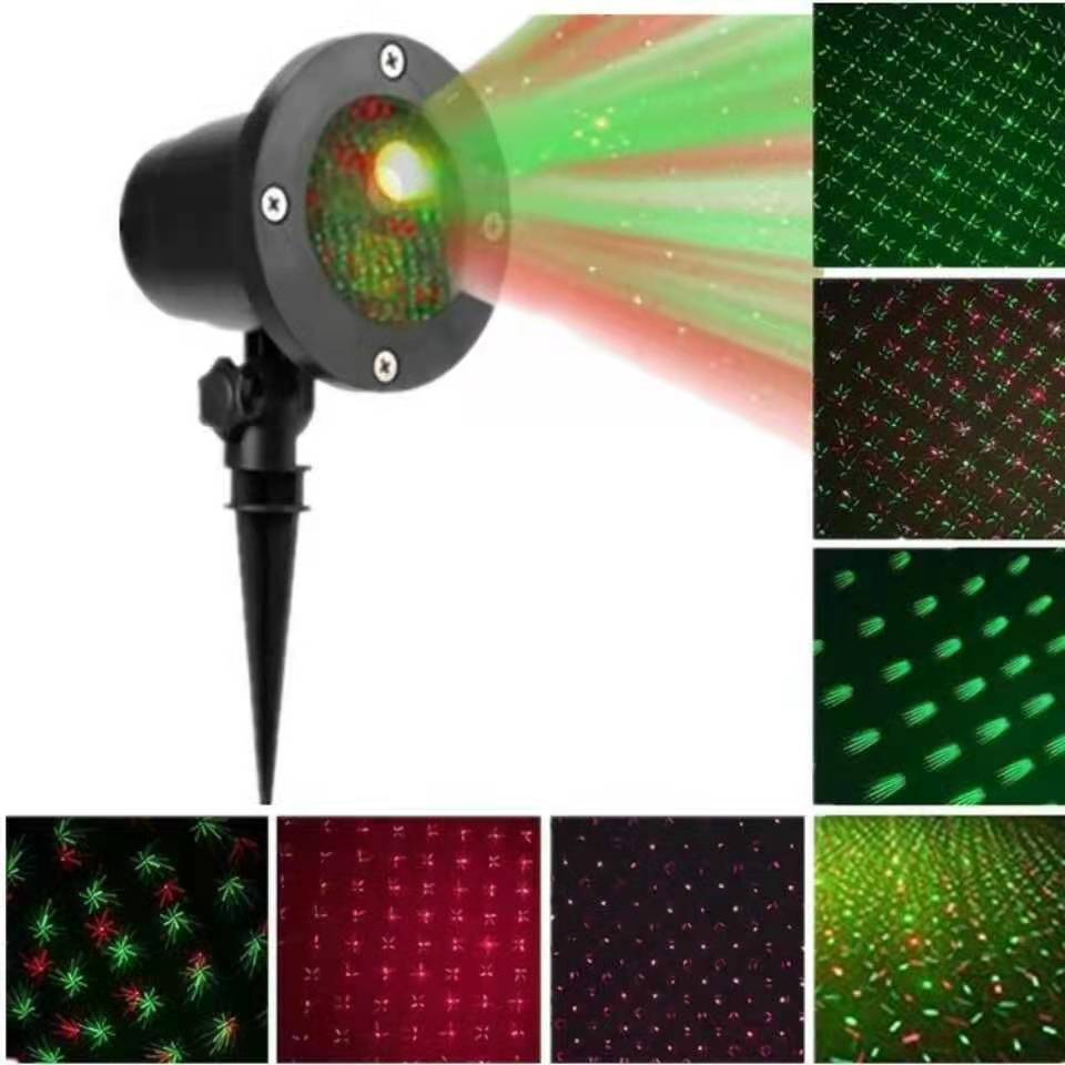 

Рождественские проекторные огни, большие наружные украшения, лазерные прожекторы с движущимися красными и зелеными рождественскими узорами для сада и огорода US