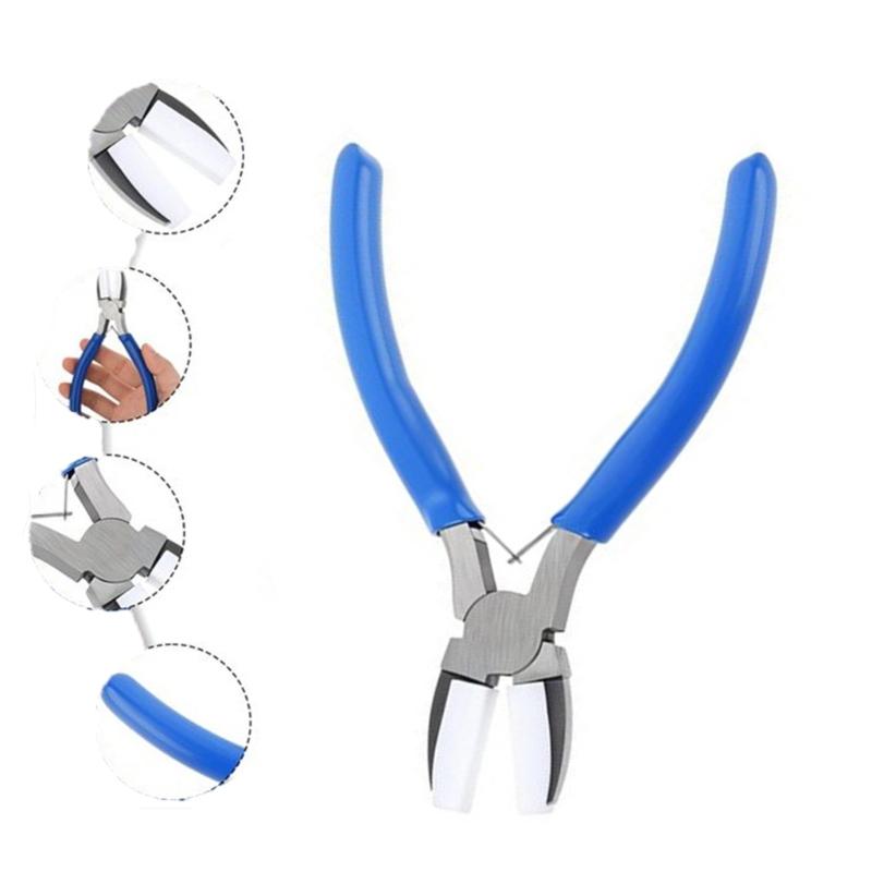 Jewelry Making Pliers Tool for Beading Looping Shaping Wire Carbon Steel Pliers Tool Soft Jaws Pliers Nylon Flat Pliers