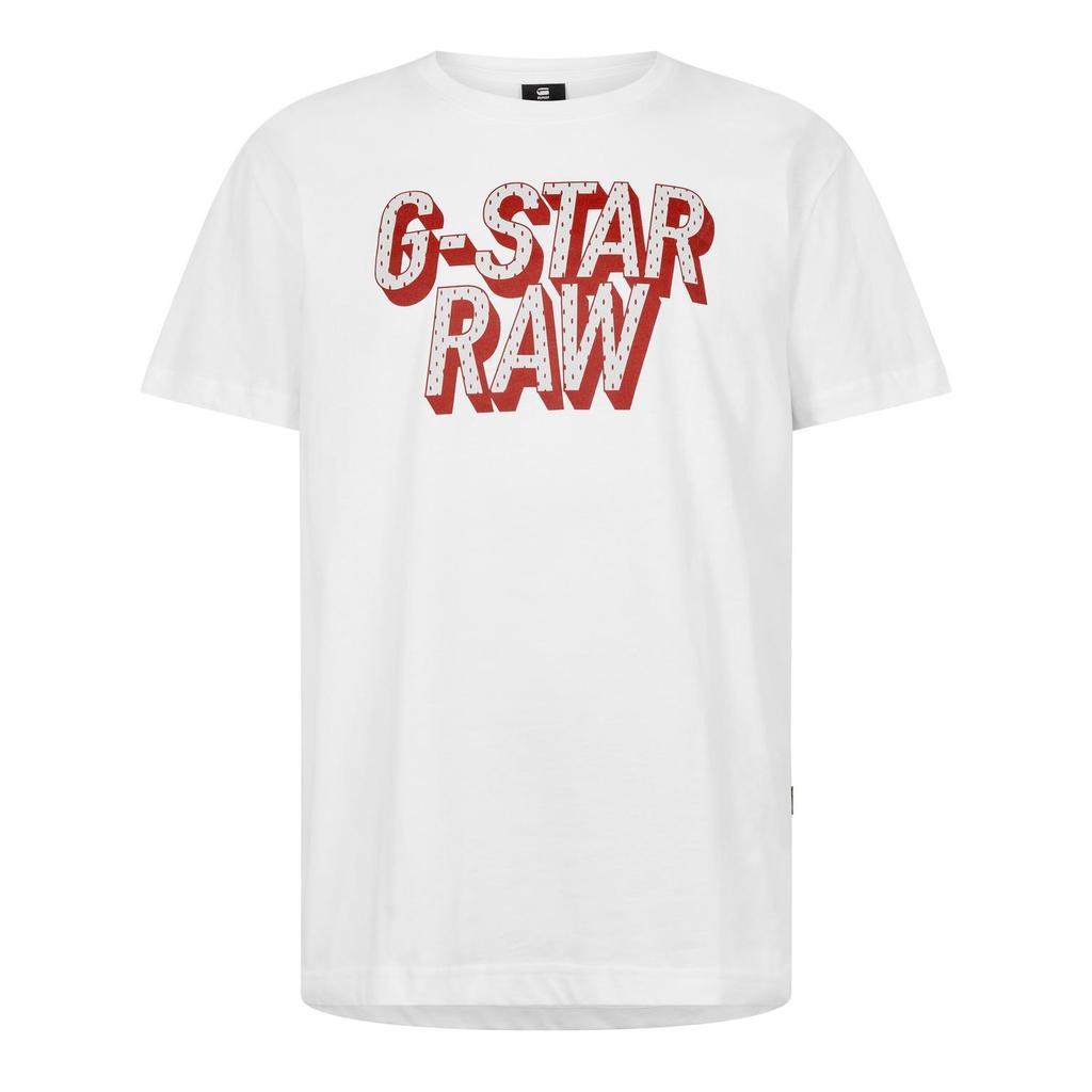 G-Star Mens Lettering Organic Cotton Regular T-Shirt